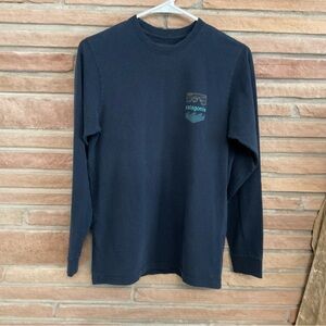 Patagonia Men’s  Long Sleeve Graphic Tee  Dark Blue XS Recycled Cotton Blend